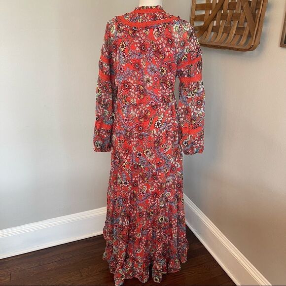 Free People - Cassis Printed Chiffon Dress size M - Picture 7 of 7